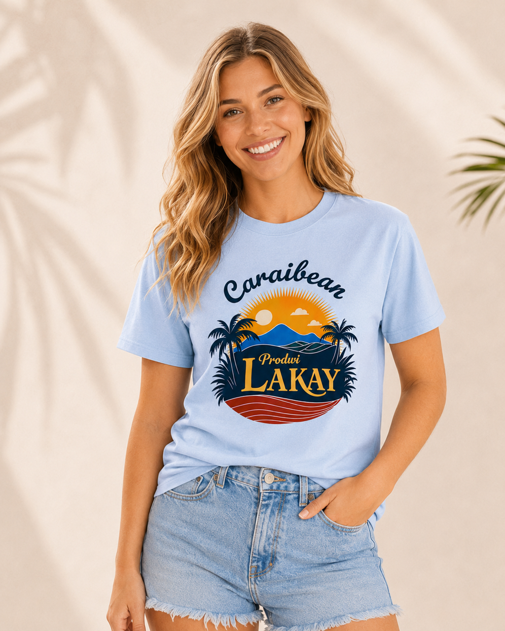 T-shirt Caribbean Pwodwi Laky