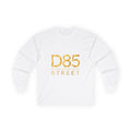 D85 Street Long Sleeve Tee — Gold Logo Graphic streetwear Shirt