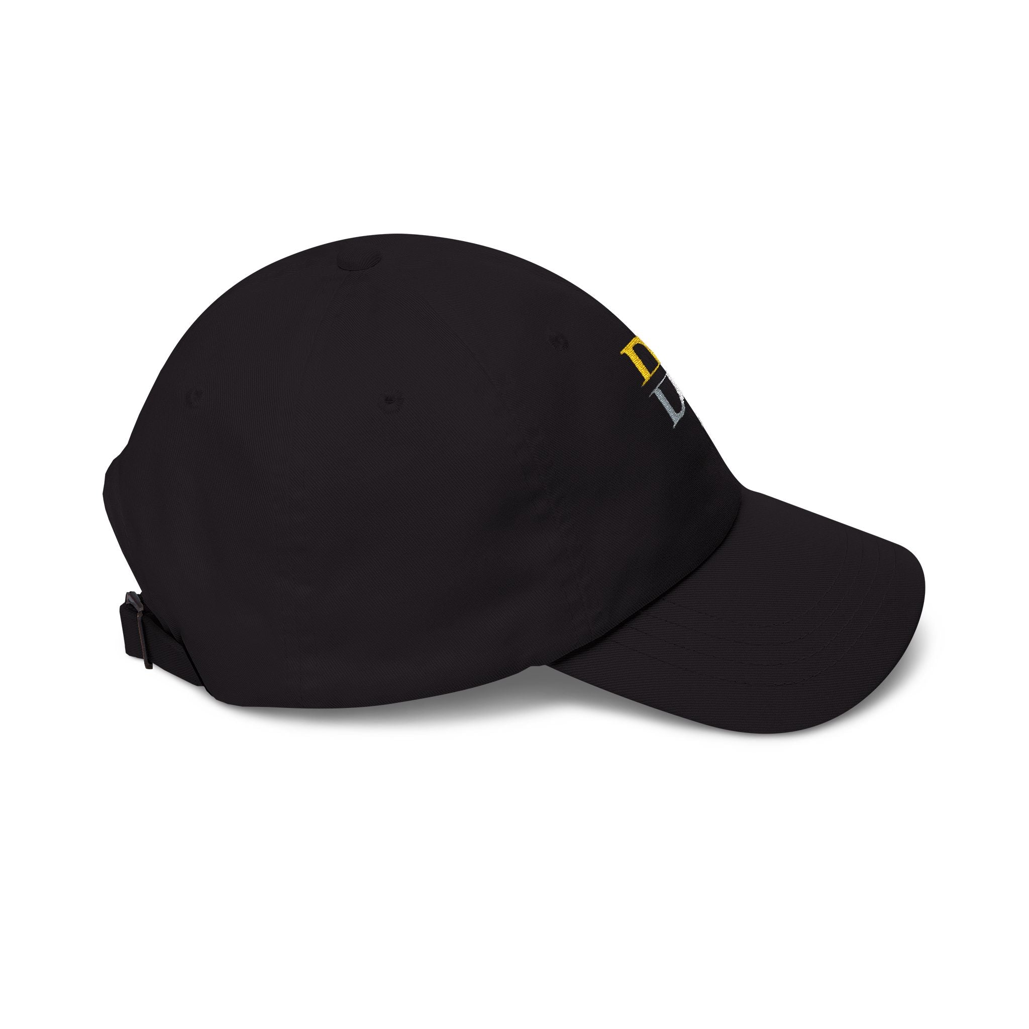 Embroidered 'DJ' Classic Dad Cap - Vintage Two-Tone Logo Hat