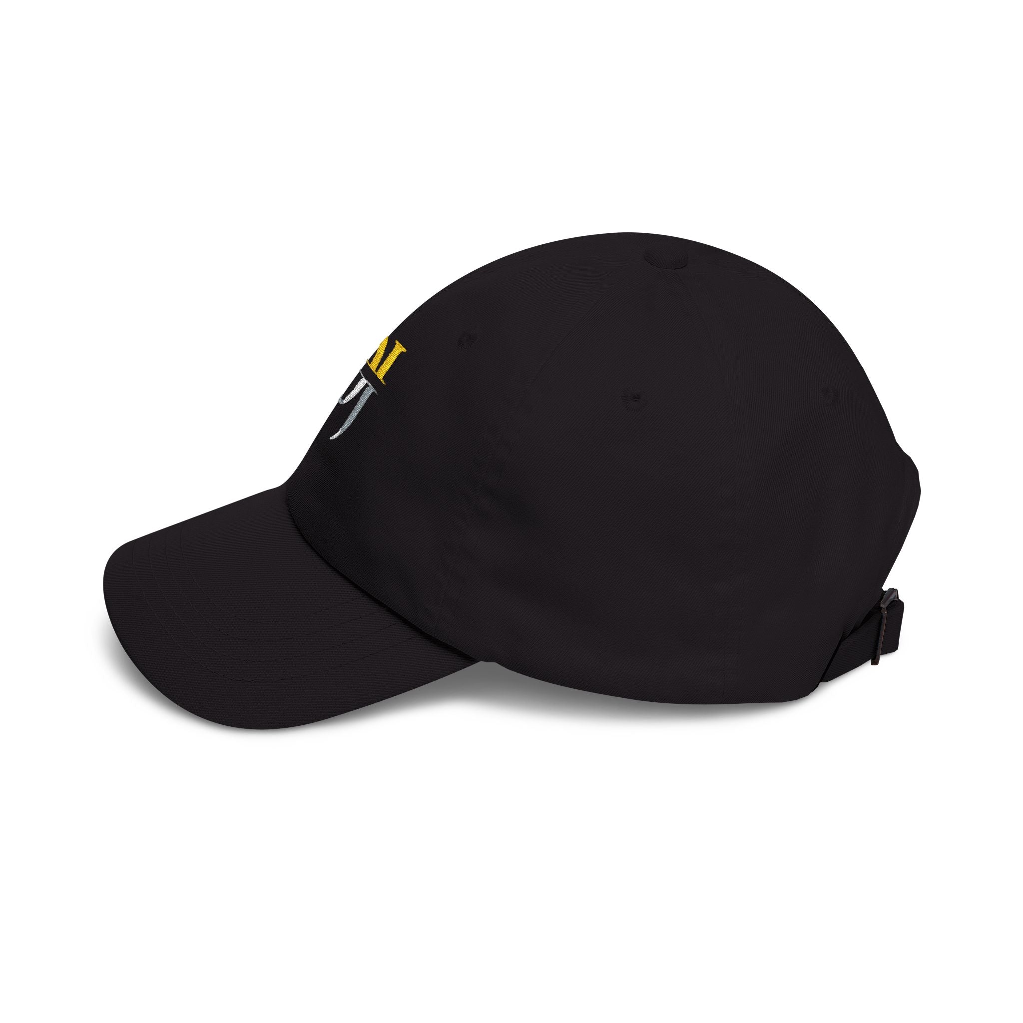 Embroidered 'DJ' Classic Dad Cap - Vintage Two-Tone Logo Hat