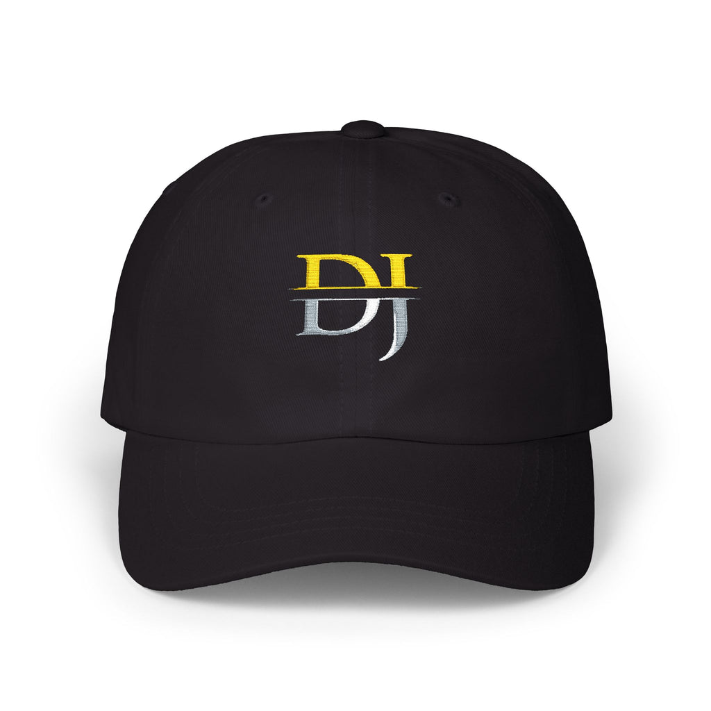 Embroidered 'DJ' Classic Dad Cap - Vintage Two-Tone Logo Hat