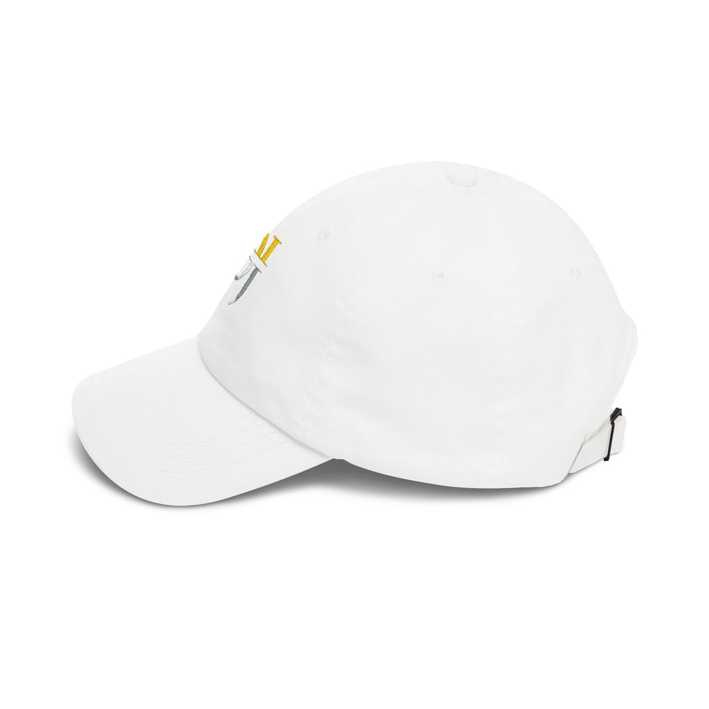 Embroidered 'DJ' Classic Dad Cap - Vintage Two-Tone Logo Hat