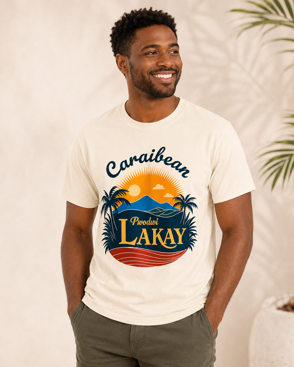 T-shirt Caribbean Pwodwi Laky