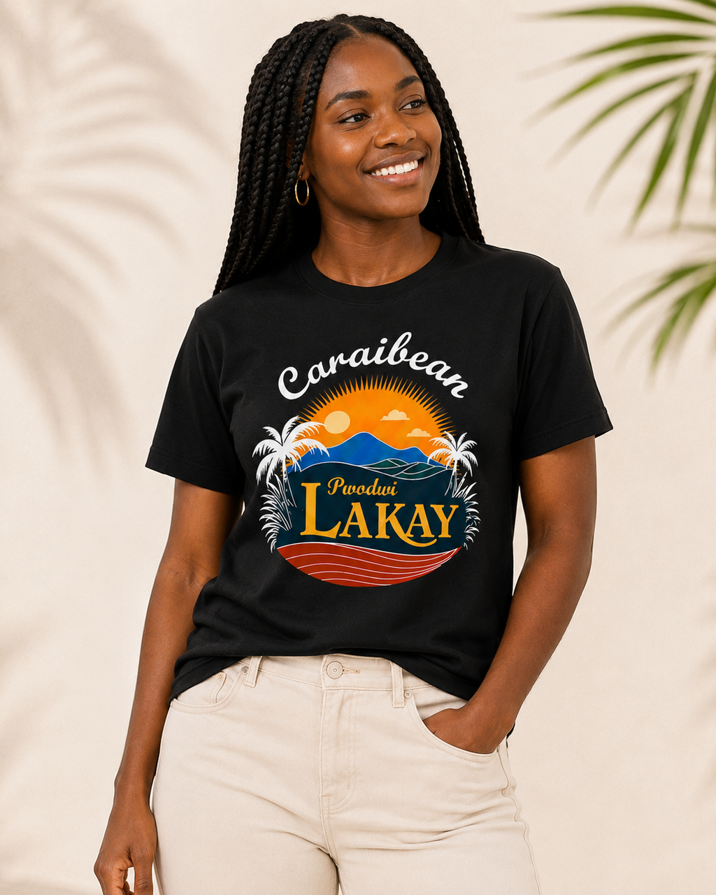 T-shirt Caribbean Pwodwi Laky