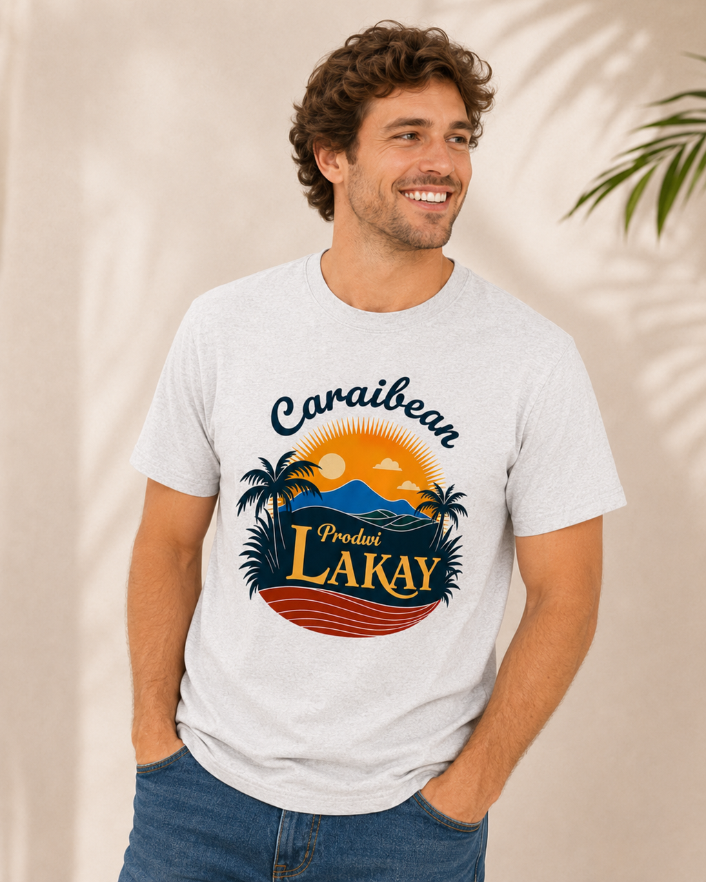 T-shirt Caribbean Pwodwi Laky